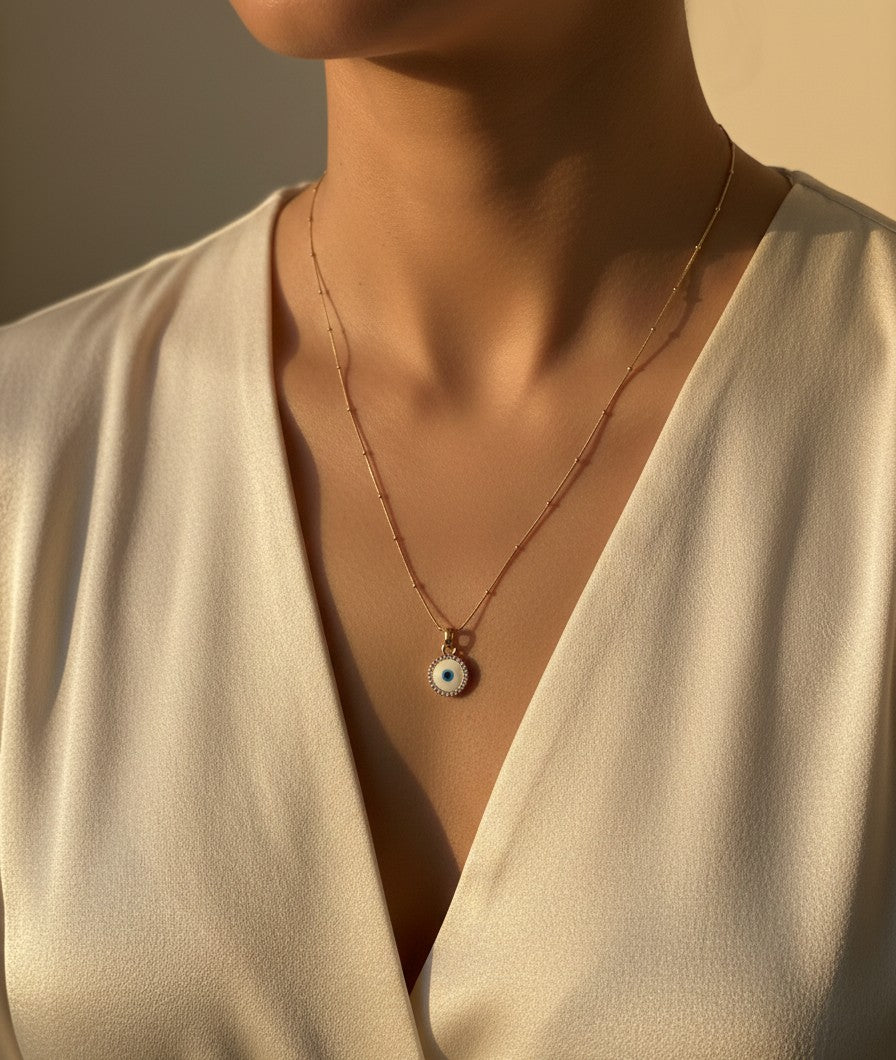 Evil Eye Golden Pendant