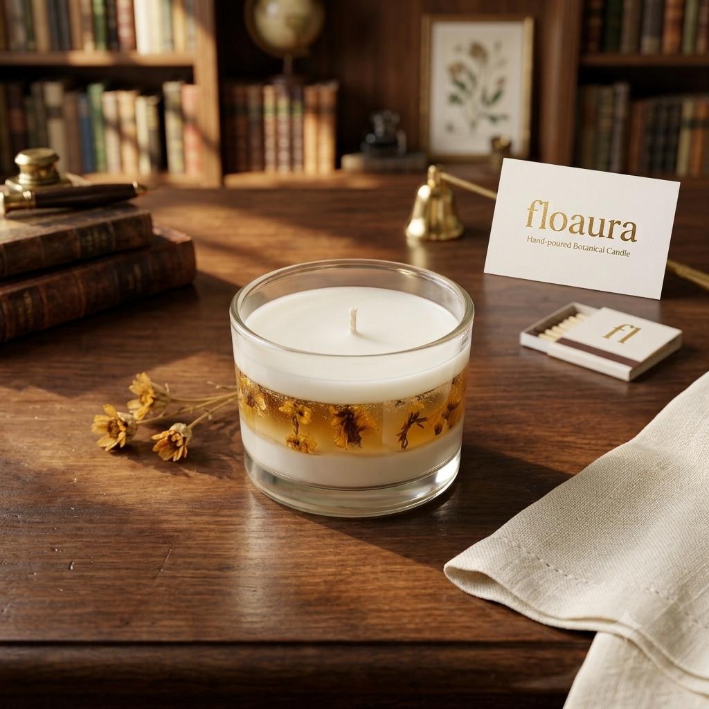Golden Bloom Candle