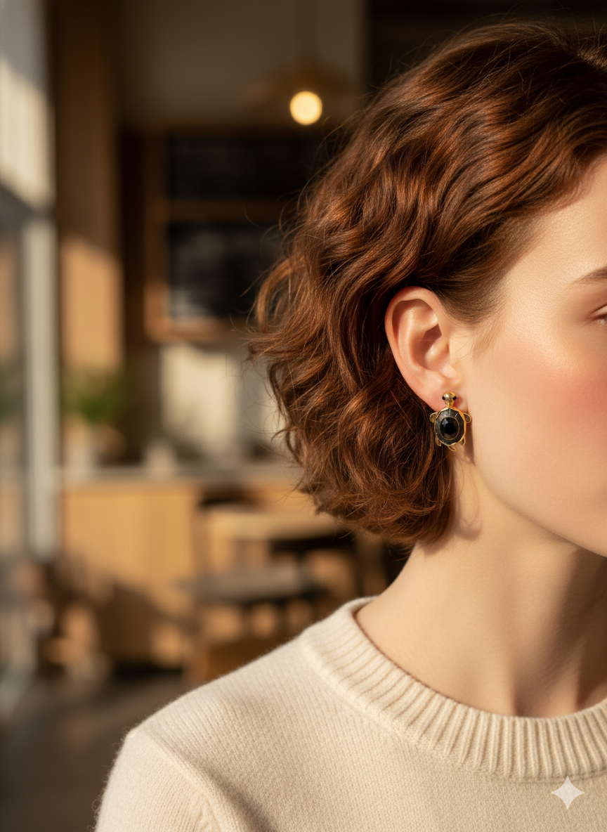 Turtle Resin Earrings