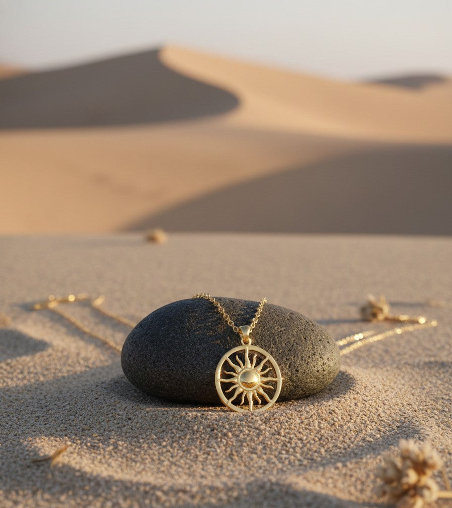 Sun Pendant With Chain