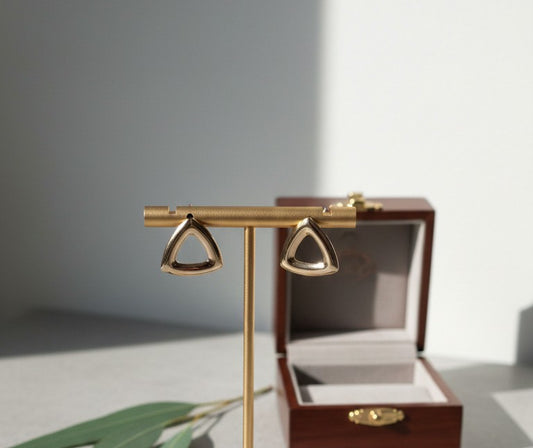Geometric Triangle Stud Earrings