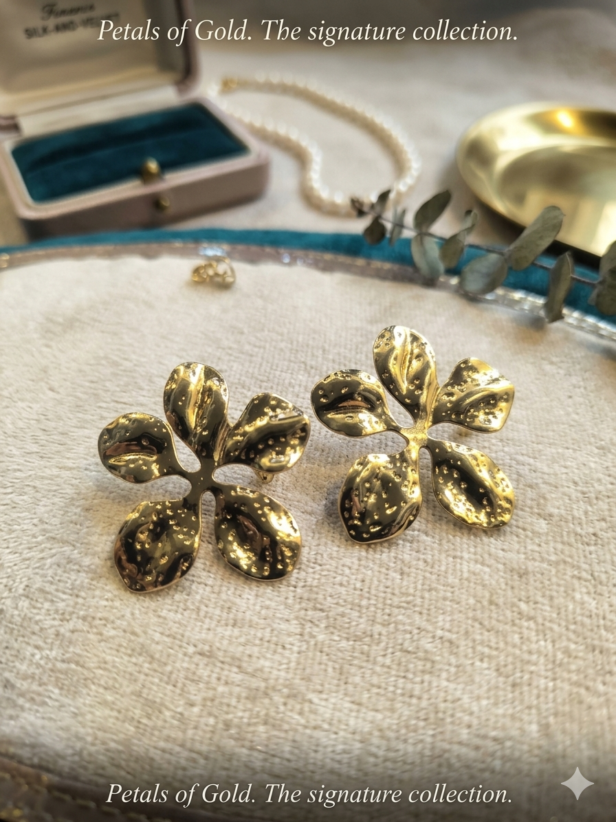 5 Leaf Flower Earrings