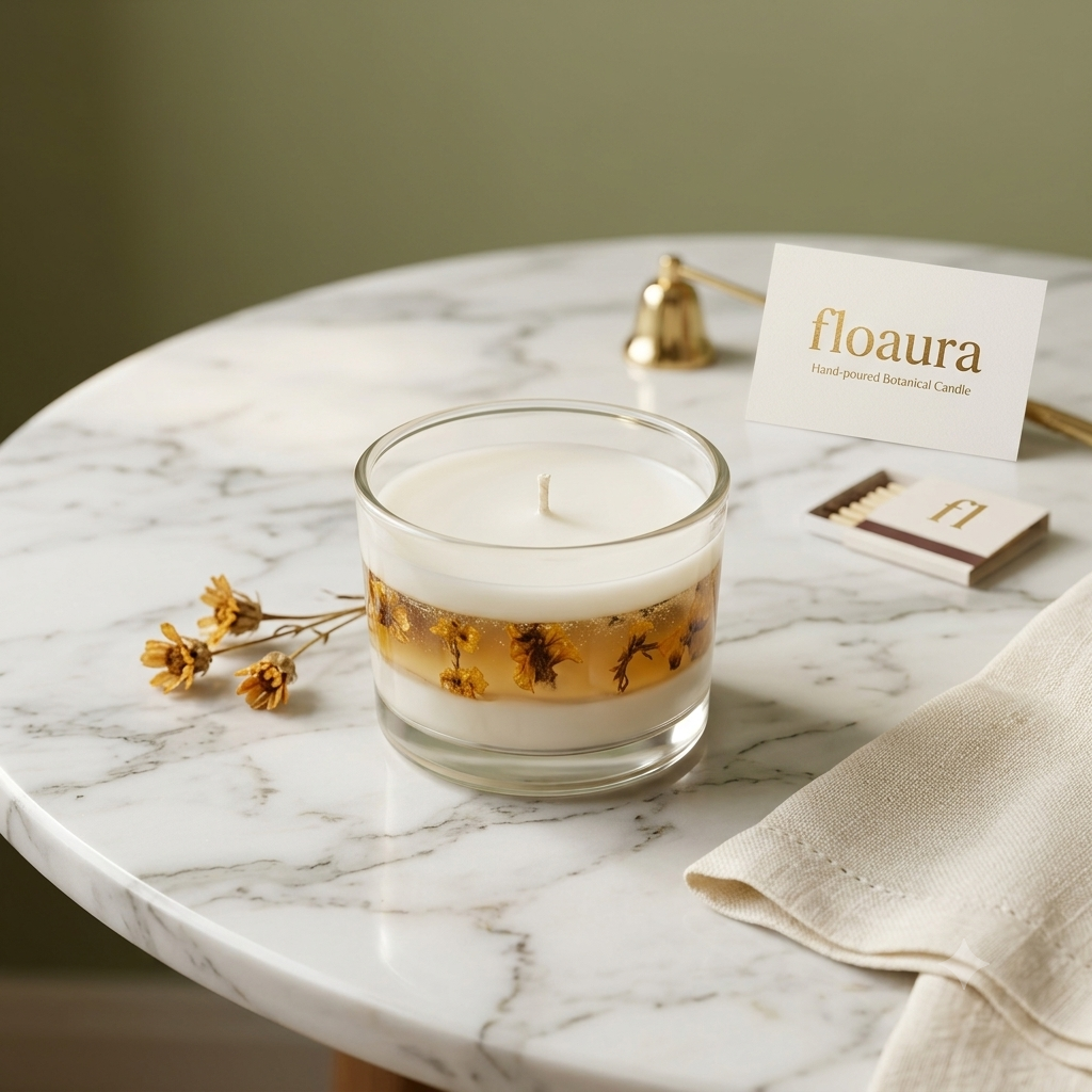 Golden Bloom Candle