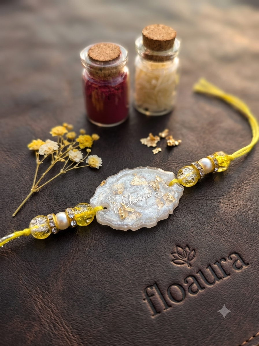 Gold- Fleck Resin Rakhi