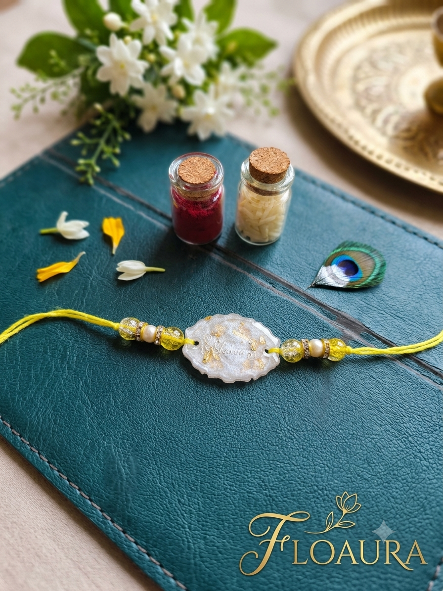Gold- Fleck Resin Rakhi